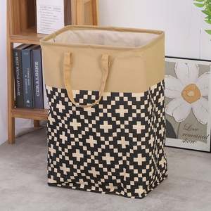 Panier à linge sale réutilisable pliable, facile à ranger, portable avec poignée - Product Image 5