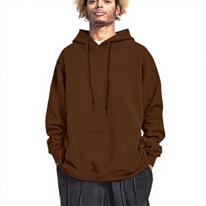 Unisex <b>Brown</b> <b>Tie</b>-Dye Knitted Pullover Hoodie Oversize Casual Sweatshirt Long Sleeve Kangaroo Pocket Everyday Streetwear Style - Product Image 1