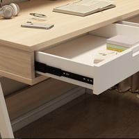 Bureau d'ordinateur en bois de haute qualité avec tiroirs et étagère, design ergonomique pour bureau à domicile, bureau d'étude moderne et durable