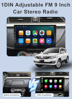 1 Din atau 2 Din 7 / 9 / 10 Inch Universal Android 14 Pemutar DVD Mobil dengan Layar Sentuh Radio Carplay GPS, untuk Portabel
