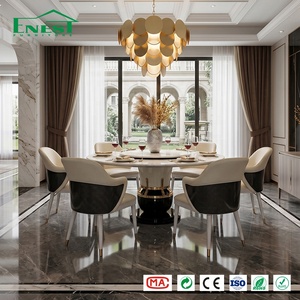 Ensemble de meubles de restaurant haut de gamme pour villa, avec <span class=keywords><strong>table</strong></span> à manger ronde en marbre et chaises, pour un <span class=keywords><strong>service</strong></span> de sourcing de projets clés en main - Product Image 1