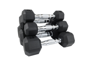 Tạ tay cao su MDBuddy Classic hình lục giác với tay cầm có gân để tập luyện sức mạnh và thể hình - Product Image 3