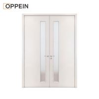 Porte pleine en PVC et bois OPPEIN, design moderne, étanche, pour entrée de villa et fenêtre