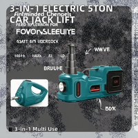 Gato hidráulico eléctrico portátil 3 en 1 con llave de impacto y bomba de aire, 180W DC12V, capacidad de carga de 5T para elevación de vehículos