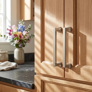 Modern Square Brushed Nickel Aluminum Alloy Cabinet Handles for Kitchen Drawer Pull Wardrobe <strong>Doors</strong> 160 192 256 305mm CC Distance - Product Image 3