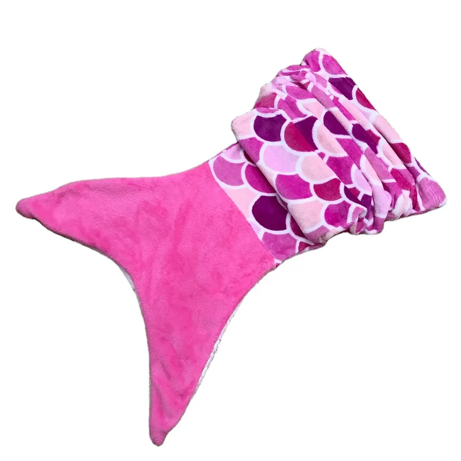 High quality Promotion Gift Soft Mermaid Tail Blanket for Kids