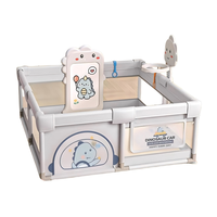 Nouvelle clôture de jeu avec panier de basket et planche à dessin Aire de jeux pour bébés