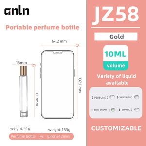 Botella de Vidrio Transparente de 10 ml con Fondo Grueso y Bola de Rodillo de Acero o Vidrio para Aceite de Perfume - Product Image 6