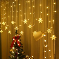 Guirlande lumineuse LED pour le Nouvel An, rideau lumineux LED étoilé, fournisseur certifié de lumières de Noël