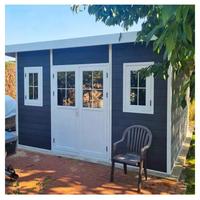 Abri de jardin EASYGREEN série D en WPC, abri à outils moderne préfabriqué en panneaux sandwich d'acier, atelier extérieur pour villa