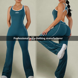 Ensemble de fitness en nylon personnalisé pour femmes combinaison serrée élastique sans couture barboteuses avec contraste vêtements de yoga pour l'hiver - Product Image 3