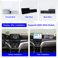 Autoradio Qualcomm Android 15 pour Honda Odyssey 2020-2026, double écran, GPS, navigation multimédia, lecteur stéréo de voiture, unité principale