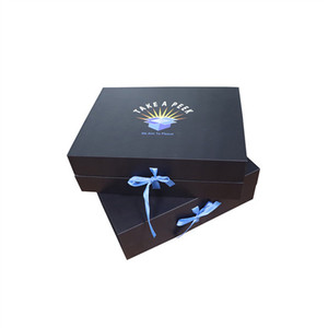 Custom Luxury Rigid Hair Wig Black Boxes Custom logo Packaging Box with <b>Ribbon</b> - Product Image 5