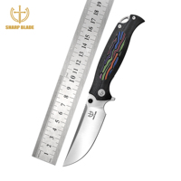 Couteau de survie pliable tactique EDC Yeehand FK-211 à lame tranchante, personnalisable, en acier VG10, avec manche G10, facile à transporter avec clip