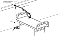 Support de sol pour tablette PC médicale à bras long, rotation à 360 degrés, réglage de la hauteur flexible