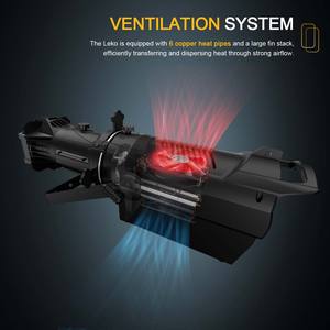 أضواء مسرح LED من SHEHDS طراز Leko بقوة 250 واط و350 واط، كشاف إضاءة للمسرح والحفلات والعروض والفعاليات سهل التركيب - Product Image 4