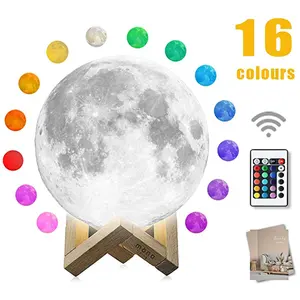 una lámpara recargable de cambio de Color 3D toque de luz de luna de los niños de la lámpara luces lámpara de noche para la casa