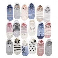 BD-S231 En Gros Beaucoup De Filles De Conception Stéréo Mignon Oreilles D'animaux Court Cheville Chaussettes De Bande Dessinée pour Dame