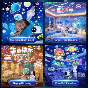 OTC WH-E03 детский Ночник проектор окружающего настроения свет 8 звуковой фильм Звезда проектор подарок для От 2 до 9 лет мальчиков яркость - Product Image 5