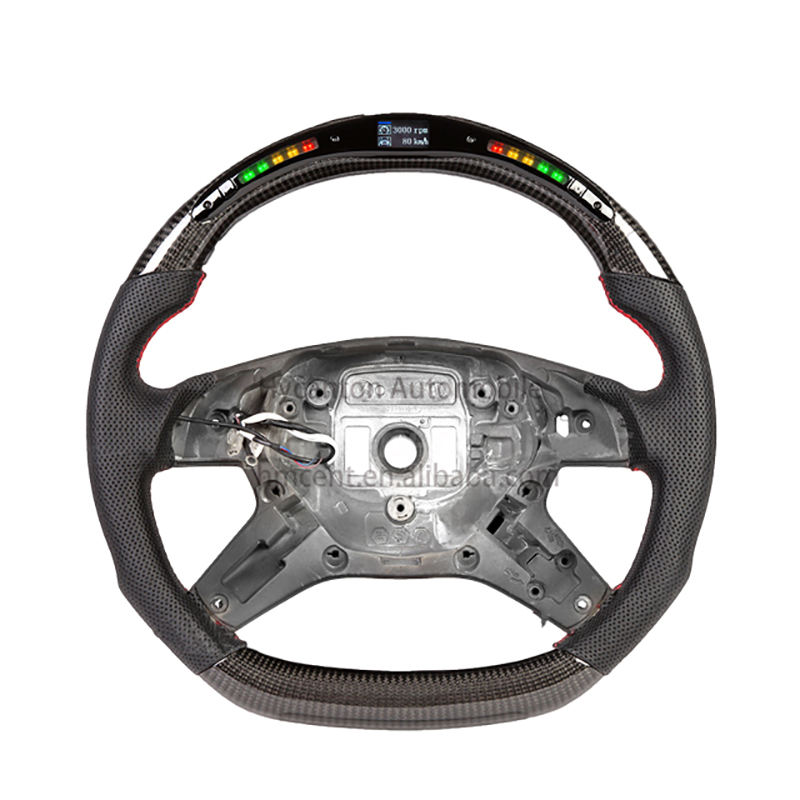 หนัง + คาร์บอนไฟเบอร์ + ไฟ LED + เย็บสีแดง