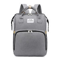 Sac à dos de maternité portable et pliable 2026, grande capacité, multifonctionnel, avec bretelles courbées, respirant, en nylon, fermeture éclair, pour femme