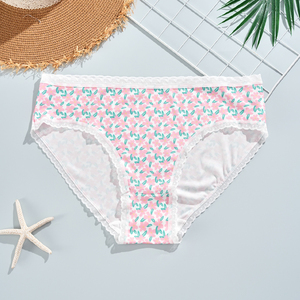 Mutandine da donna <span class=keywords><strong>taglie</strong></span> <span class=keywords><strong>forti</strong></span> personalizzate, multipack, in cotone elasticizzato premium, con stampa floreale, 1XL-4XL, OEM/ODM, <span class=keywords><strong>lingerie</strong></span> ecologica - Product Image 5