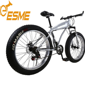 Vtt Fat Bike pliable 26 pouces 21 vitesses, vélo pliable en acier à Absorption des chocs, pneus larges, vtt pour la neige - Product Image 1