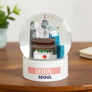 ลูกโลกหิมะทำจากเรซิ่นแลนด์มาร์คของประเทศเกาหลี65 80 100มม. ของที่ระลึกการเดินทางของตกแต่งบ้านของขวัญโปรโมชั่นที่กำหนดเอง - Product Image 5