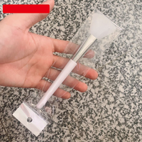 HAOKEY Fabricant de pinceaux de maquillage OEM ODM, pack unique de pinceaux de soin de la peau, brosse blanche pour masque facial en silicone à faire soi-même, marque privée