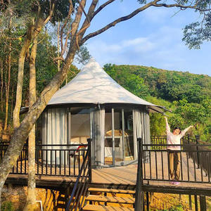 Tienda de Campaña Safari Zhuniu, Tienda de Campaña de Lona de Lujo, Tienda Hexagonal para Glamping, <span class=keywords><strong>Retiro</strong></span> en <span class=keywords><strong>el</strong></span> Bosque, Resorts, Campamentos, Villas al Aire Libre, Eco Lodges - Product Image 2
