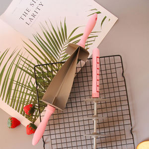 Cortador de croissant de acero inoxidable Cortador de rodillo de masa para hornear Cortador de <span class=keywords><strong>pan</strong></span> de cuerno de toro ajustable - Product Image 4