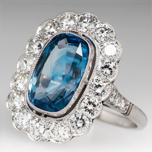 Anello in Cristallo Blu Acquamarina per Donne, Elegante Accessorio di Moda per Uso Quotidiano e Feste - Product Image 3