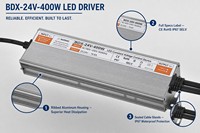 Alimentation LED IP67 300W/400W 180-240V Série BDX en aluminium à tension constante pour éclairage architectural extérieur CE RoHS