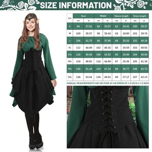 Robe d'elfe forestier pour femme, costume médiéval de la Renaissance avec couronne, oreilles, chaussettes, tenue de cosplay viking pour Halloween - Product Image 5