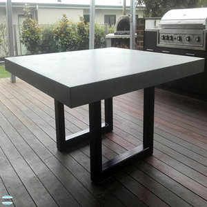 Brickell Collection <span class=keywords><strong>Table</strong></span> à manger carrée moderne en <span class=keywords><strong>béton</strong></span> Ensembles de <span class=keywords><strong>table</strong></span> de <span class=keywords><strong>pique</strong></span>-<span class=keywords><strong>nique</strong></span> durables pour l'intérieur et l'extérieur Cuisine personnalisée Hôtel Villa - Product Image 6