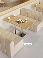 Banc mural, canapé, table à dessert, table à gâteaux, chaise, mobilier de restaurant, style moderne et simple, pour salon de thé, café, crèmerie