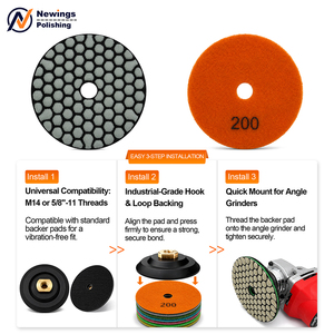 Disques de polissage diamantés flexibles à séchage rapide et durables de 100 mm pour le granit, le marbre et le béton – Fabricant chinois - Product Image 2