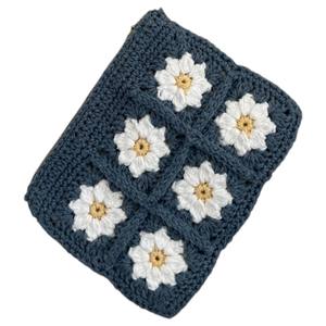 Hilo de algodón de alta calidad, ecológico, con logotipo personalizado, estampado de margaritas, bolso de mano con cierre de cremallera, bolso de mano informal con flores para uso en la playa - Product Image 3