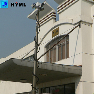 Poste de luz de calle cuadrado de acero y aluminio montado en vehículo al aire libre para poste de lámpara de jardín - Product Image 4