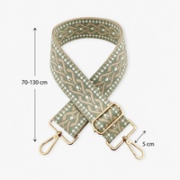 Tali Tas Selempang Lebar Meetee B-J367 5cm, Warna-warni Jacquard, Dekoratif, Panjang, Model Silang Tunggal, Pengurang Beban