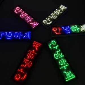 ワイヤレスLEDネームバッジ充電式携帯電話プログラム可能な移動テキスト点滅磁気ピンバッジ価格Ledネームタグ - Product Image 6