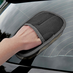 <b>Car</b> Wash Glove Black C1115 Plush <b>Polishing</b> Waxing Cleaning Foaming Glove For Vehicle Use - Product Image 1