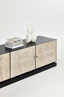Mueble vintage nórdico minimalista, aparador, soporte de TV, mueble para sala de estar