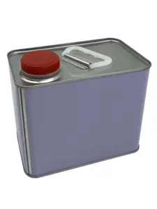 High cost-effective 2L rectangular tin cans for paint chemical packaging Metal box aluminum cans Easy to pull can