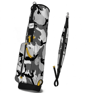 Sac de golf portable léger résistant à l'<span class=keywords><strong>eau</strong></span> en toile cirée couleur unie, sac de transport pour le dimanche, pochette à crayons jaune <span class=keywords><strong>vert</strong></span> clair avec garniture en PU - Product Image 2