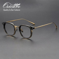 Montures de lunettes optiques pour hommes en titane pur, style rétro vintage, de marque de créateur, pour la vente en ligne