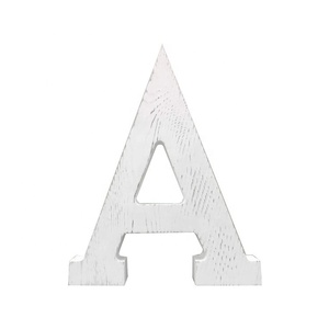 Números y Letras Grandes de Madera, Alfabeto en Madera con Acabado Desgastado en Blanco, Letras Árabes de Madera, Letras de Madera Independientes para Manualidades - Product Image 5