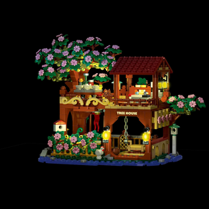 959 Stuks <span class=keywords><strong>3</strong></span> In 1 Boomhut Bouwstenen Met Trappen Schommels Boomhut Lichte Stam Creatieve Bakstenen Voor Meisjes - Product Image 5