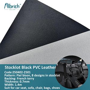 Pelle Sintetica PVC Effetto Bison French Terry per Sedili Auto, Tessuto in Similpelle Rexine all'Ingrosso per Divani 250402-2501 - Product Image 1