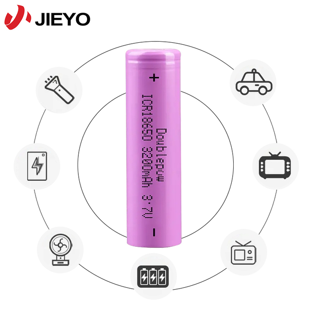 High Capacity 18650 3200mAh 3.7V Li-ion Battery Cell Durable Rechargeable NCM 3C Discharge 1000 Cycles JIEYO /CE Certified